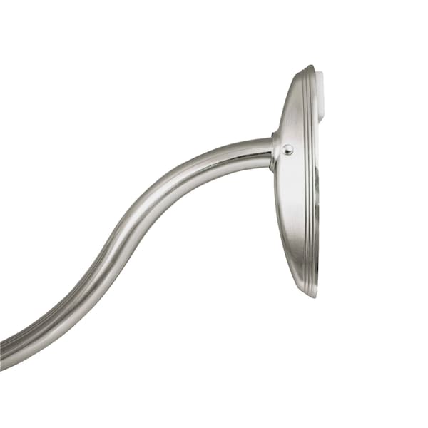 Kenney Mfg Twist & Fit No Tools Curved Tension Shower Curtain Rod, 57-72in, Brushed Nickel KN60961 - main